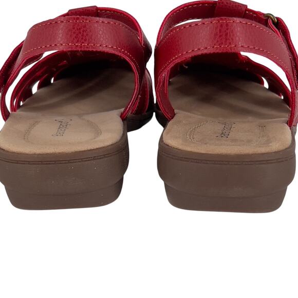 BareTraps Black Brixton Closed Toe Slingback Sandals 6M Red - Picture 8 of 15